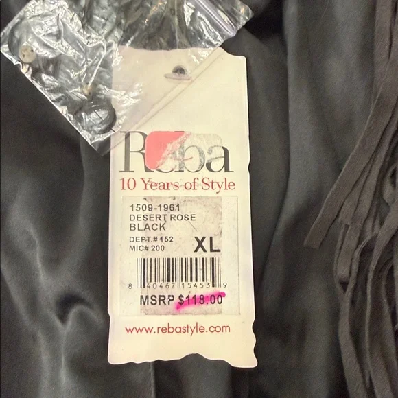 NWT REBA DESERT ROSE FAUX FUR FRINGE VEST XL SOFT COZY WARM - Picture 8 of 8